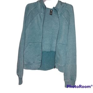 90 Degree By Reflex Deep Teal Zip Up Hoodie Jacket